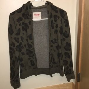 Mossimo Leopard print zip up